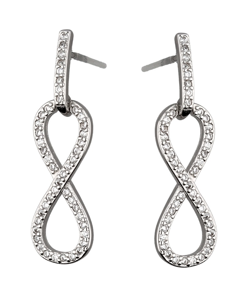 Srebrne naušnice infinity-SE14246