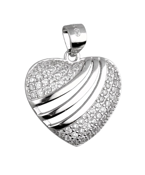 Srebrni privjesak srce-SP14577