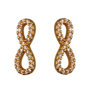 Srebrne naušnice s pozlatom-SE15151