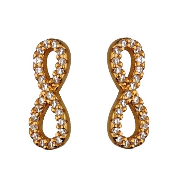 Srebrne naušnice s pozlatom-SE15151