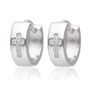 Srebrne naušnice križići-SE41776