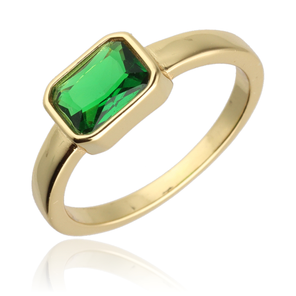 Srebrni prsten s pozlatom-SR44618