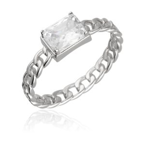 Srebrni prsten s cirkonom-SR44643