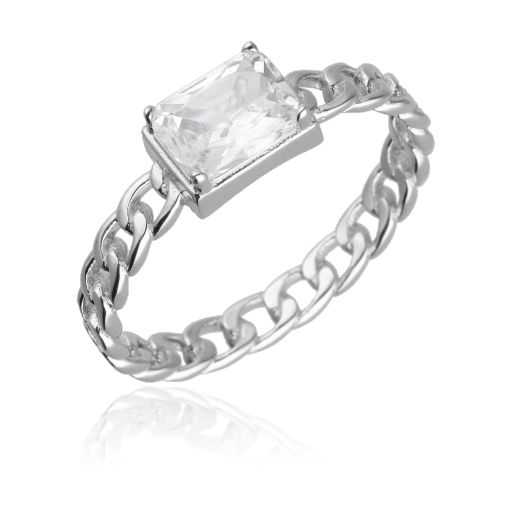 Srebrni prsten s cirkonom-SR44643