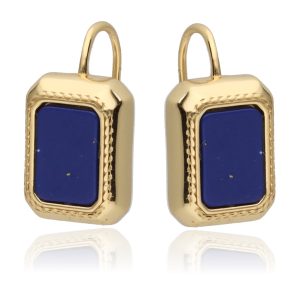 Srebrne naušnice lapis lazuli-SE45222