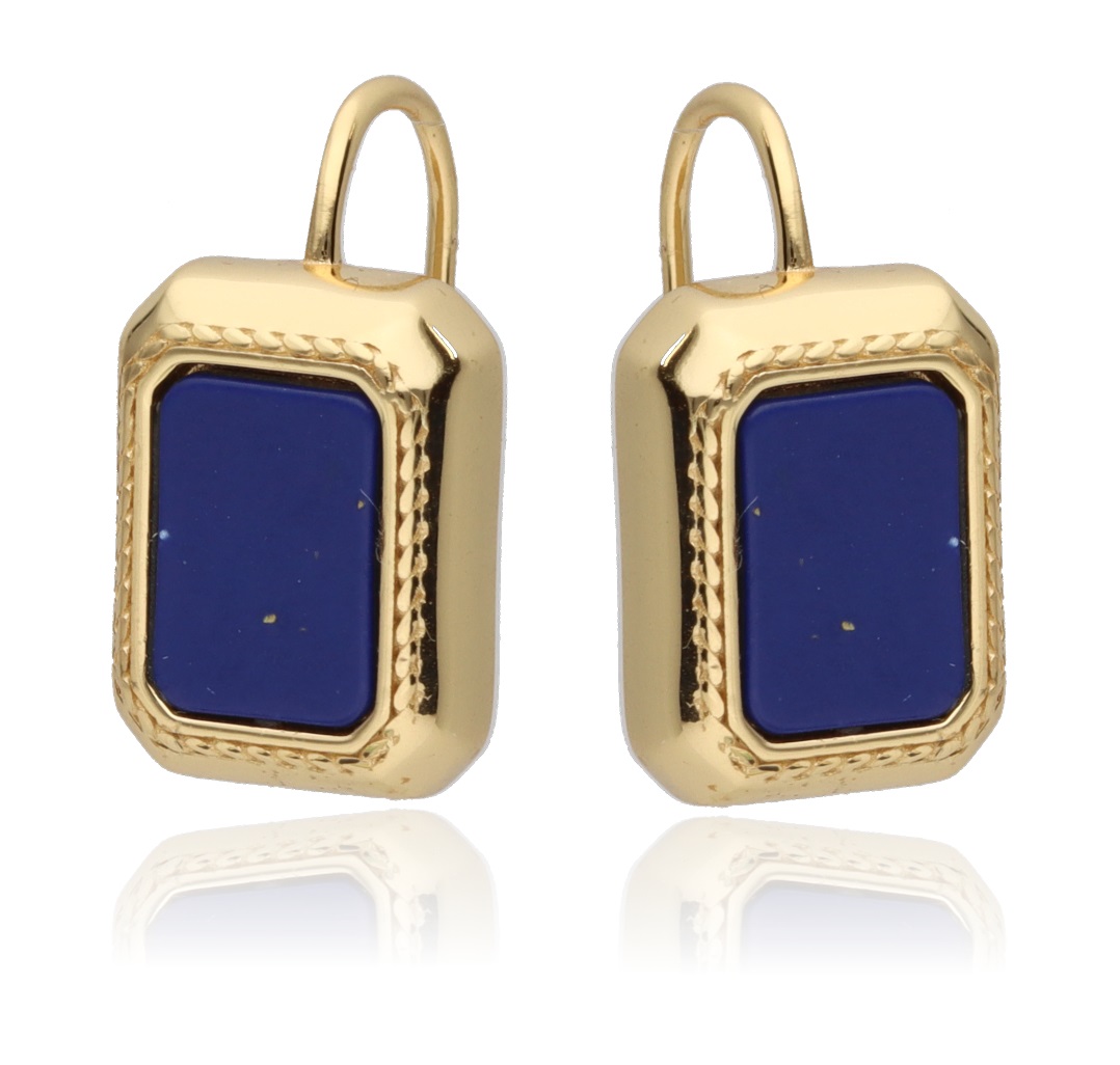 Srebrne naušnice lapis lazuli-SE45222