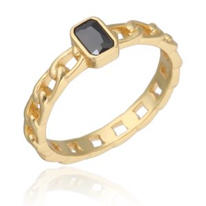 Srebrni prsten s pozlatom-SR45712