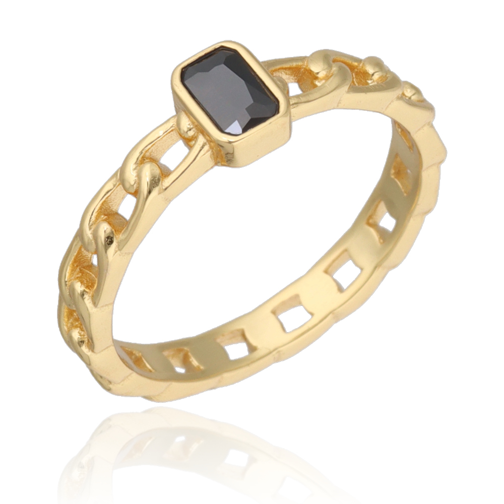 Srebrni prsten s pozlatom-SR45712