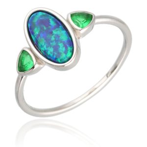 Srebrni prsten s opalom-SR46938