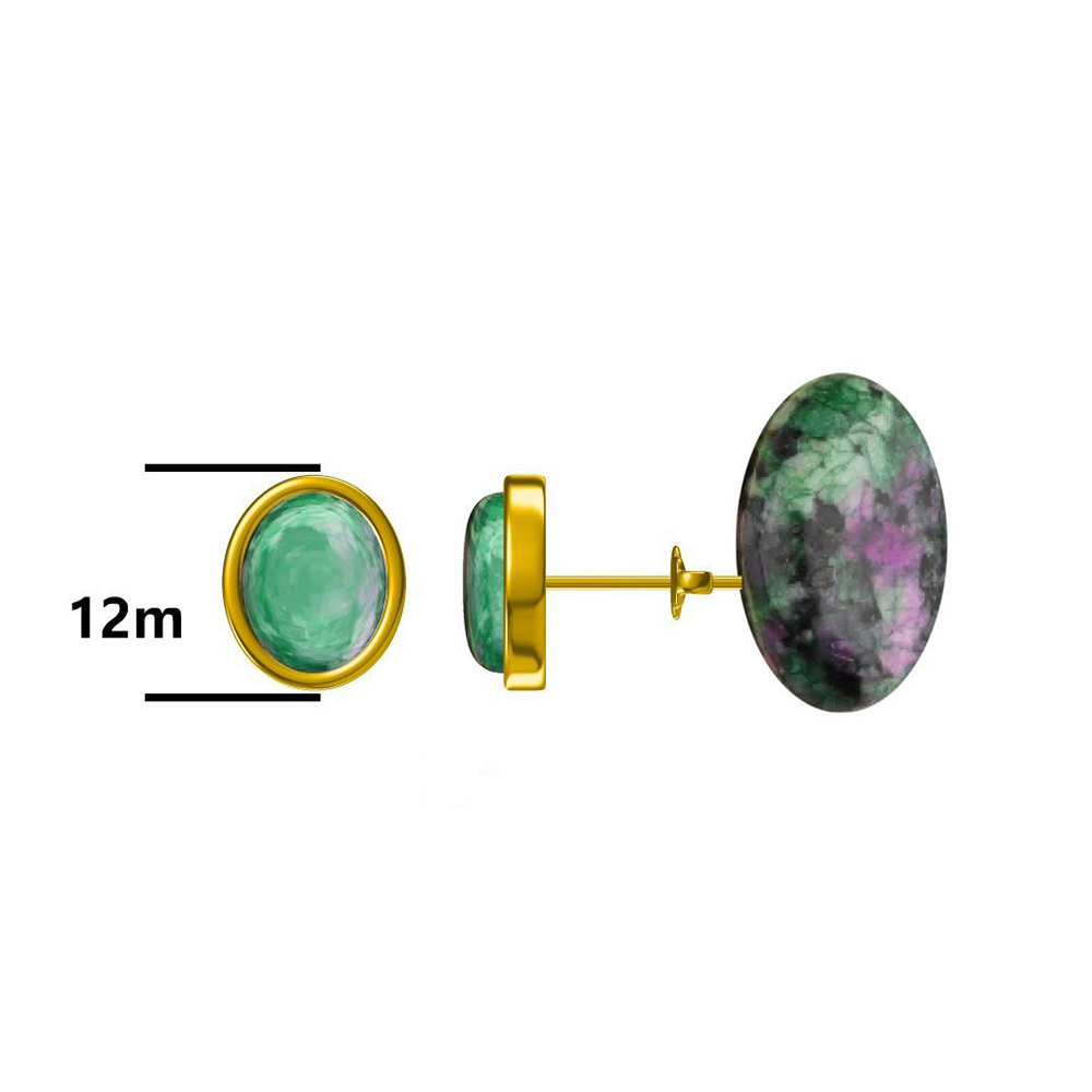 Srebrne naušnice epidot-SE48175