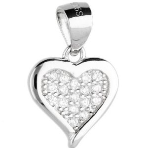 Srebrni privjesak srce-SP977