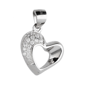 Srebrni privjesak srce-SP8542