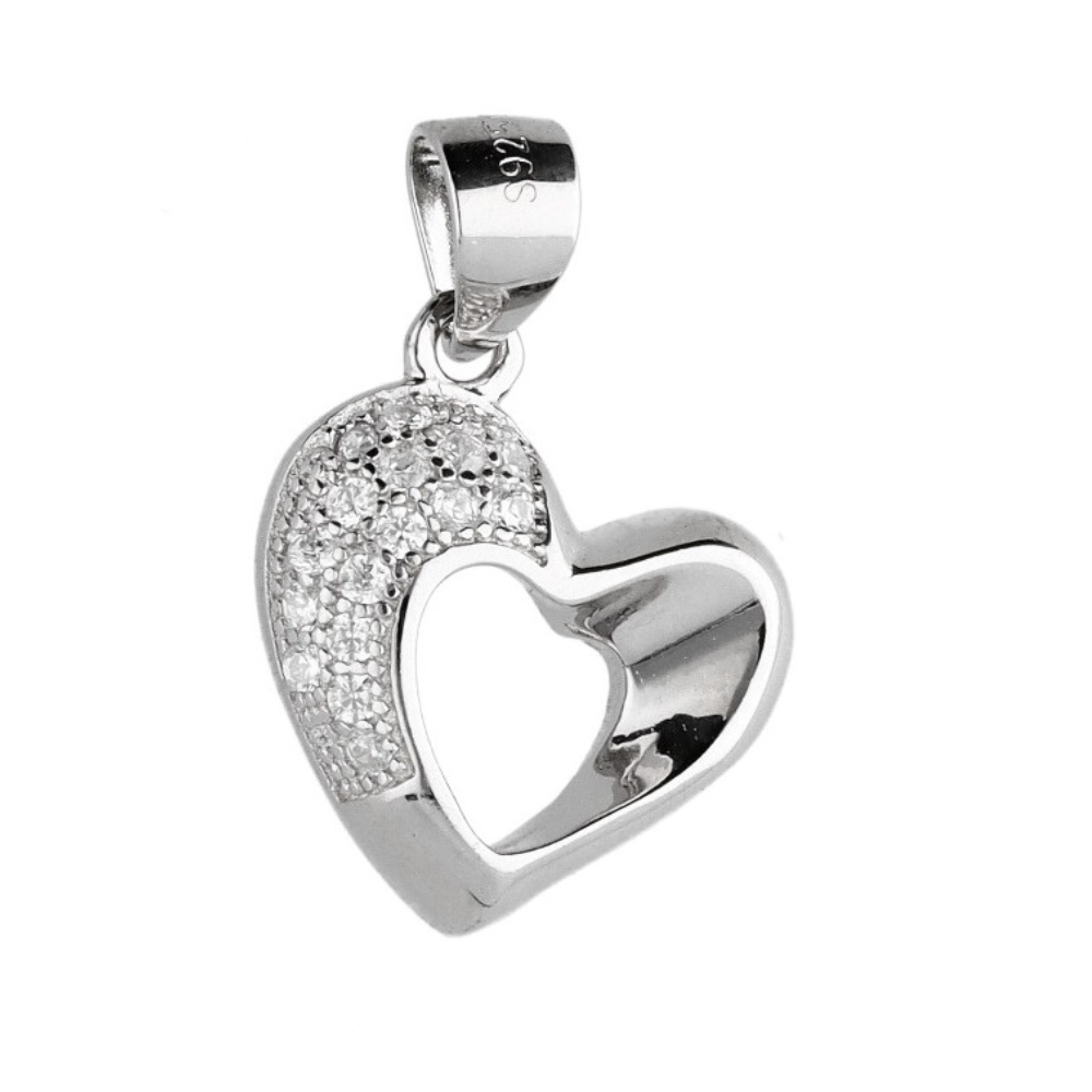 Srebrni privjesak srce-SP8542