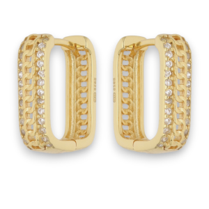 Srebrne naušnice s pozlatom-SE49162