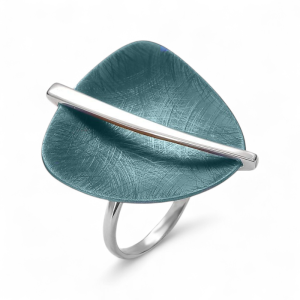 Prsten od srebra i titanija-SR543