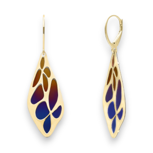 Naušnice izrađene od srebra s pozlatom i titanija-SE653