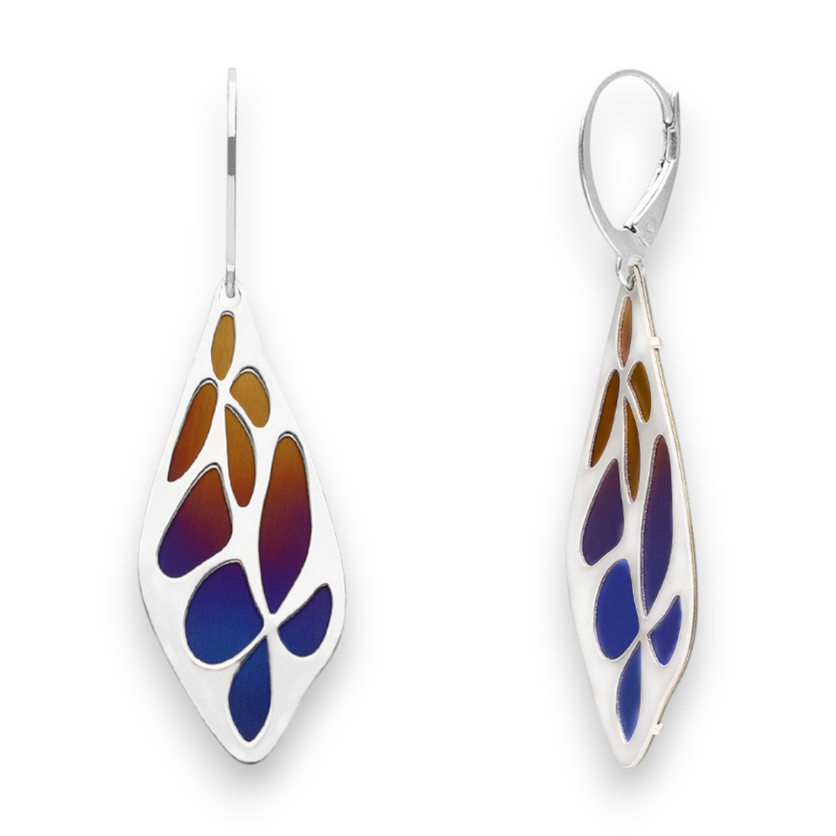 Naušnice izrađene od srebra i titanija-SE652