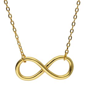Srebrna ogrlica infinity s pozlatom-SN3173