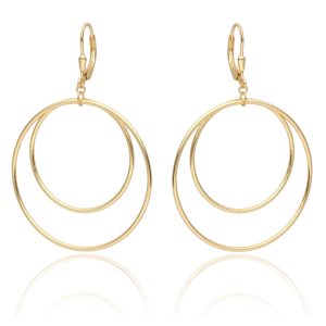 Srebrne naušnice s pozlatom-SE34565