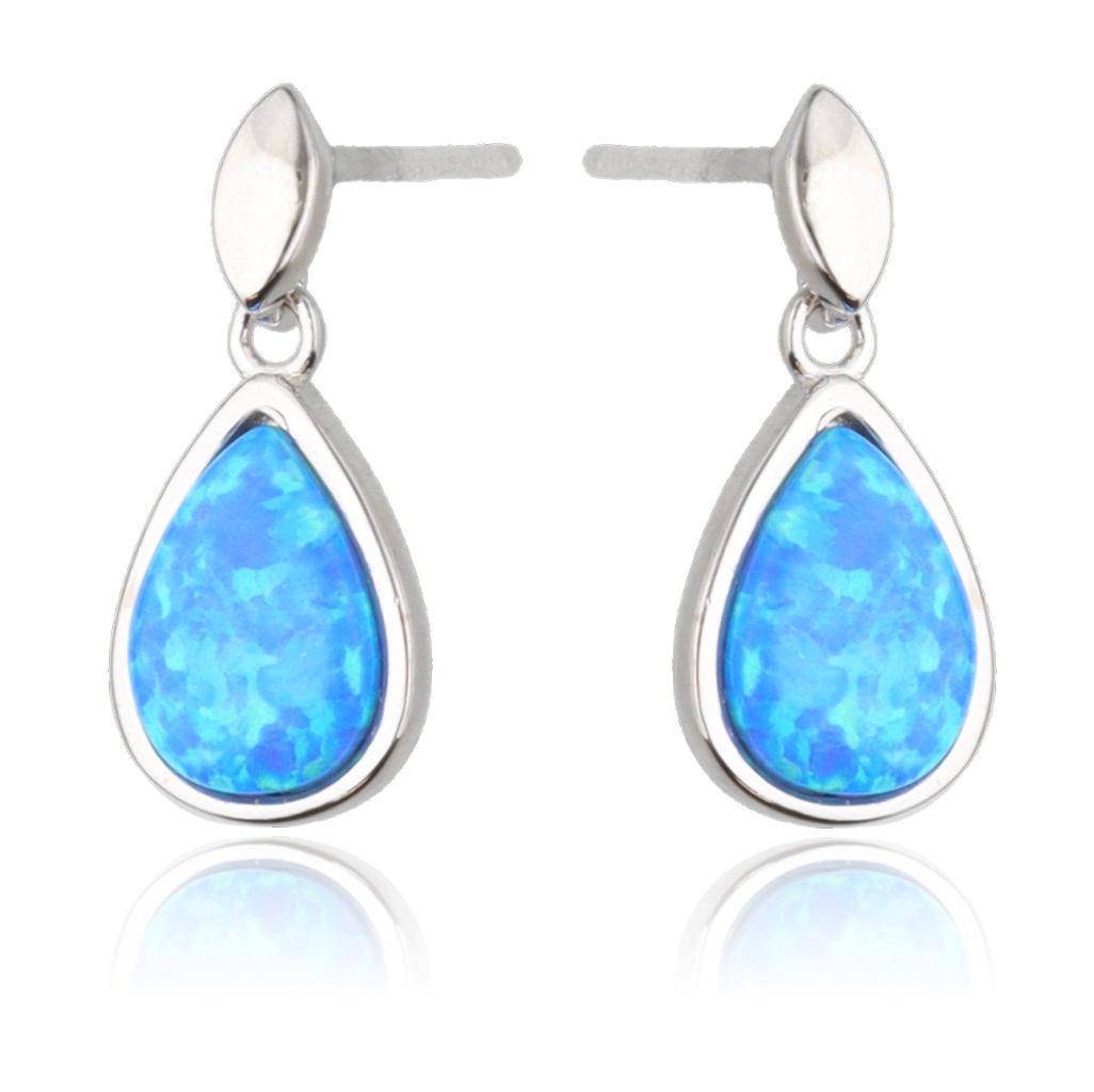 Srebrne naušnice opal-SE42759