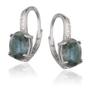 Srebrne naušnice indijski ahat-SE45839