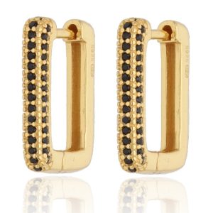 Srebrne naušnice s pozlatom-SE47555