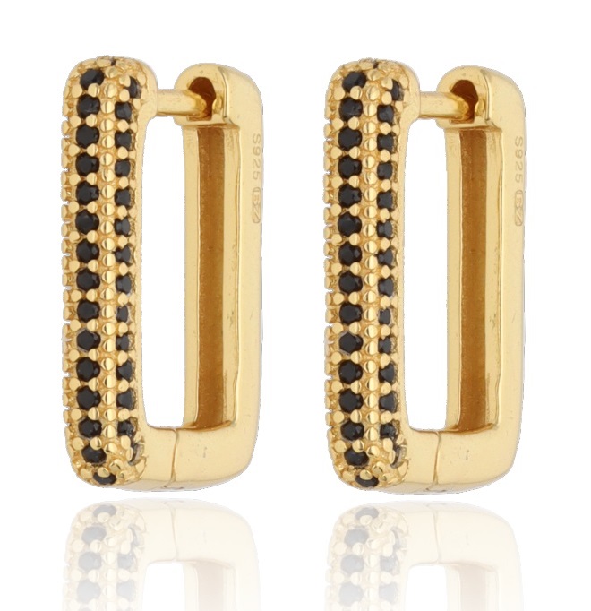 Srebrne naušnice s pozlatom-SE47555