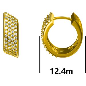 Srebrne naušnice s pozlatom-SE51298