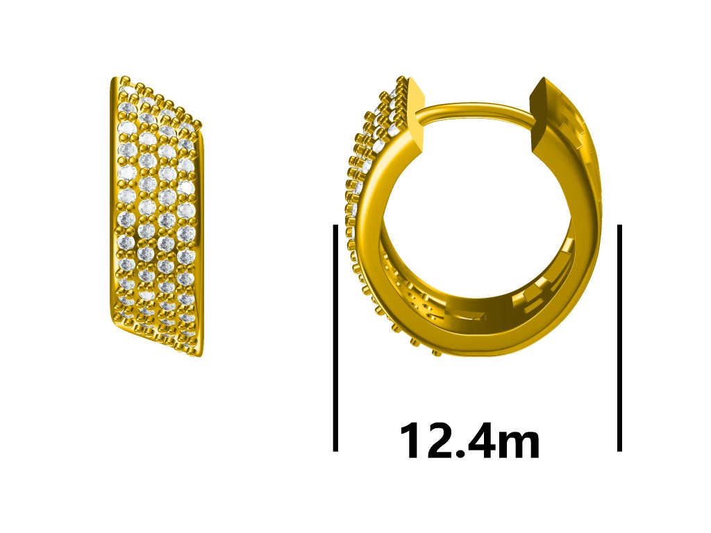 Srebrne naušnice s pozlatom-SE51298