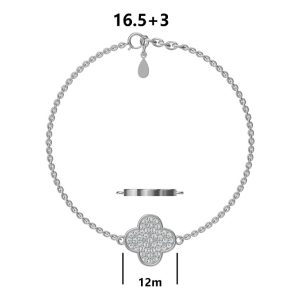 Srebrna narukvica cvijet-SB52098