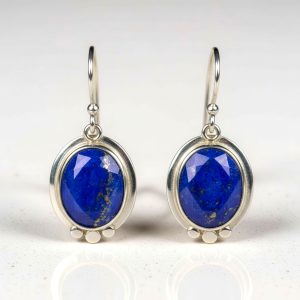 Srebrne naušnice lapis lazuli-SE10320-lapis lazuli