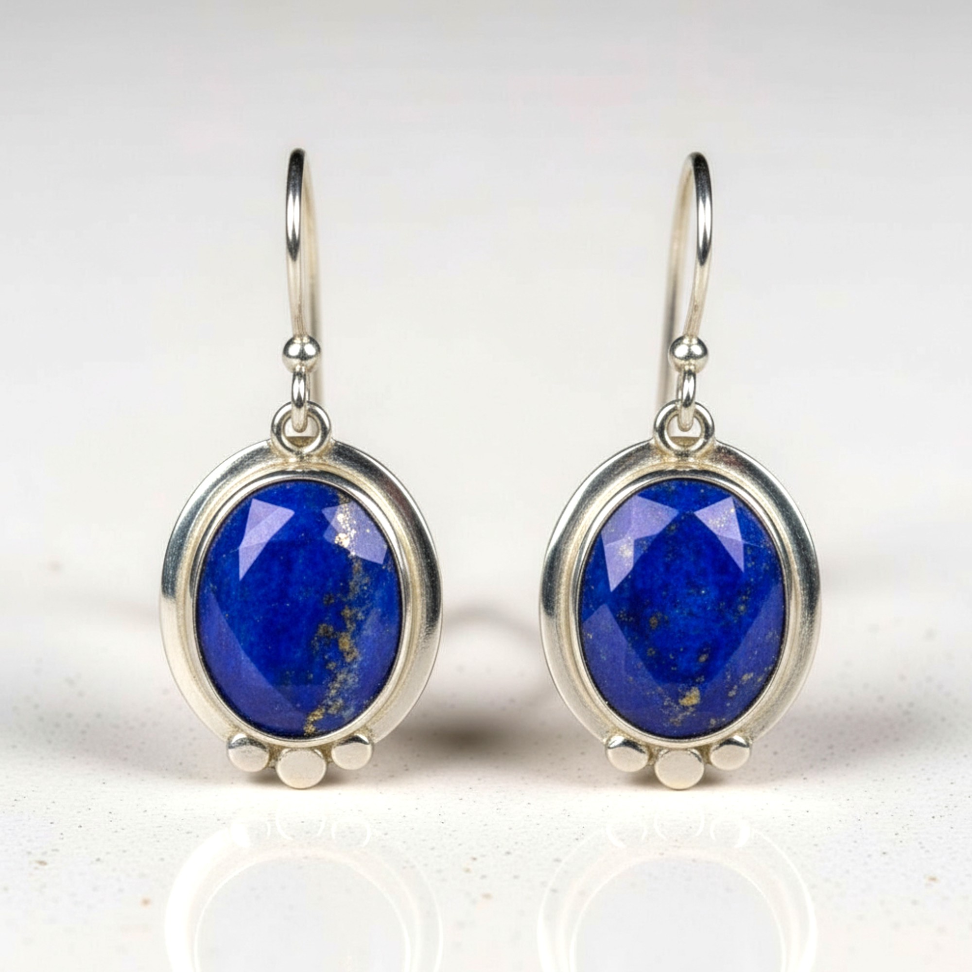 Srebrne naušnice lapis lazuli-SE10320-lapis lazuli