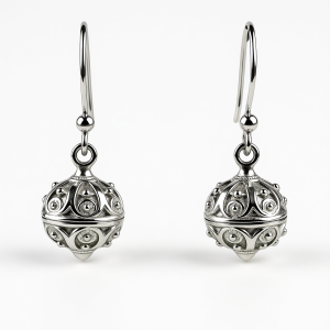Srebrne naušnice šibenski botuni-SE111