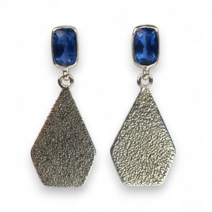 Srebrne naušnice kijanit-SE11246-kijanit