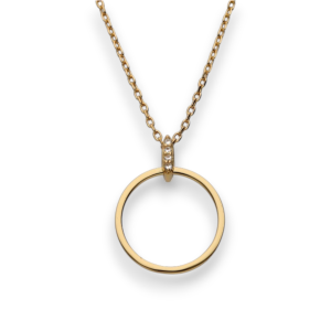 Srebrna ogrlica s pozlatom-SN43345