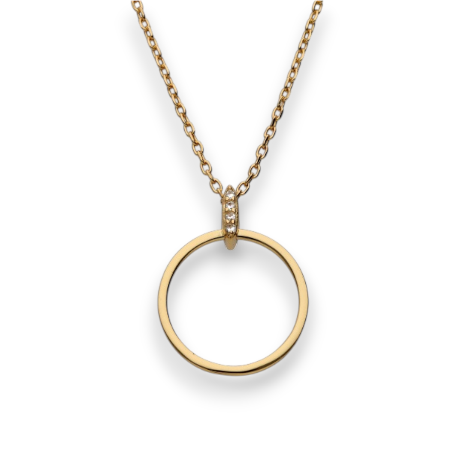 Srebrna ogrlica s pozlatom-SN43345