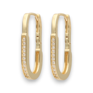 Srebrne naušnice s pozlatom-SE43792