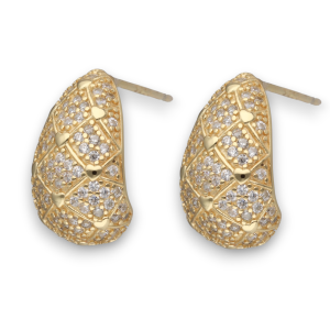 Srebrne naušnice s pozlatom-SE46468