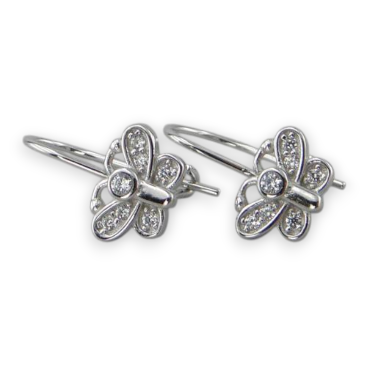 Srebrne naušnice leptir-SE10105