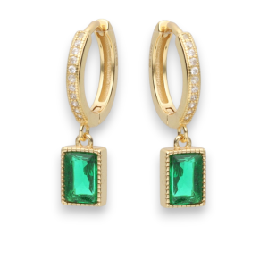 Srebrne naušnice s pozlatom-SE44655