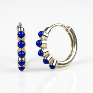 Srebrne naušnice lapis lazuli-SE18196-lapis lazuli