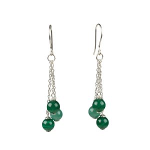 Srebrne naušnice zeleni onisk-SE18926-zeleni oniks