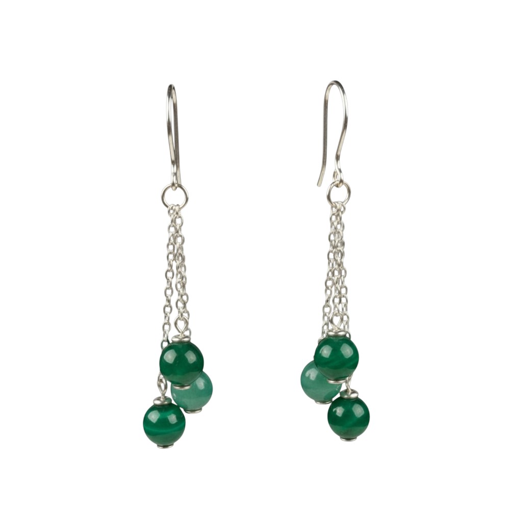 Srebrne naušnice zeleni onisk-SE18926-zeleni oniks